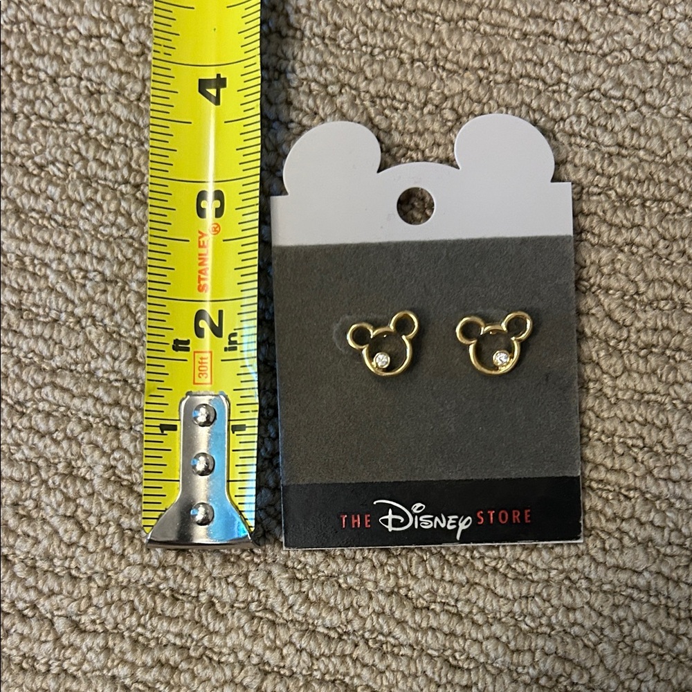 Disney Gold Mickey Mouse Stud Earrings - Picture 3 of 3
